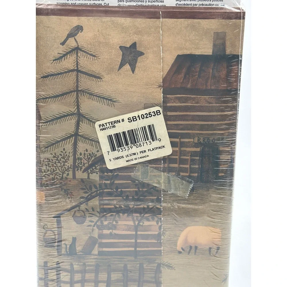 Expressions Primitive Country Log Cabin Wall Border 5 Yards SB10253B New